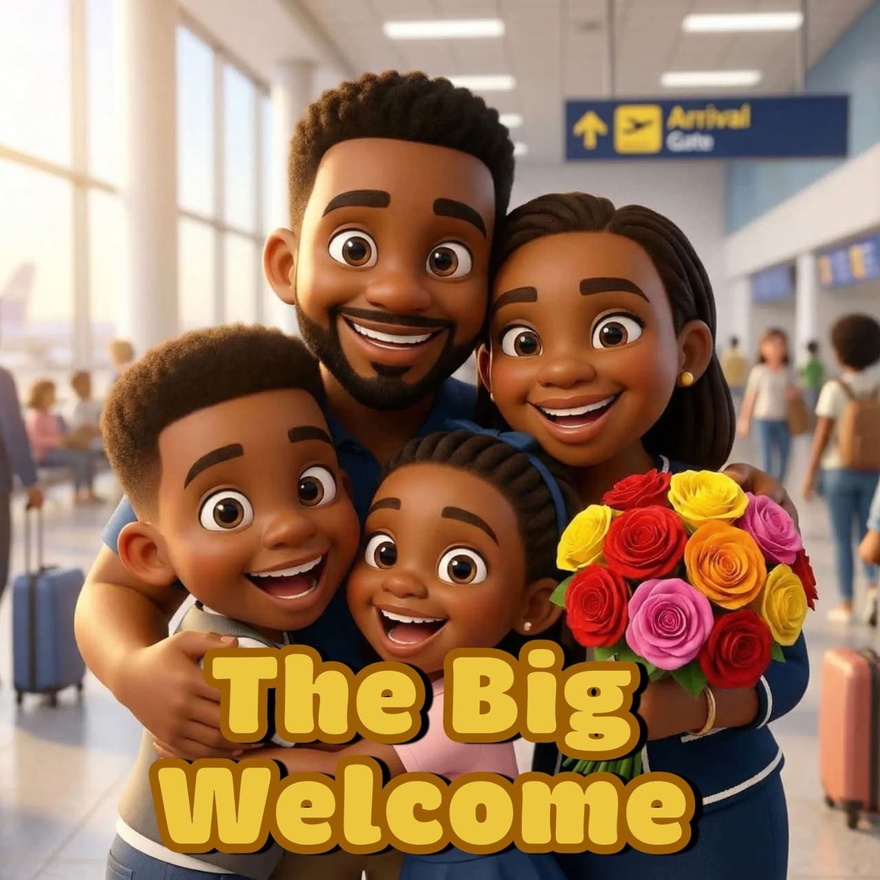Oba and Zuri's adventures: The big welcome scene artwork