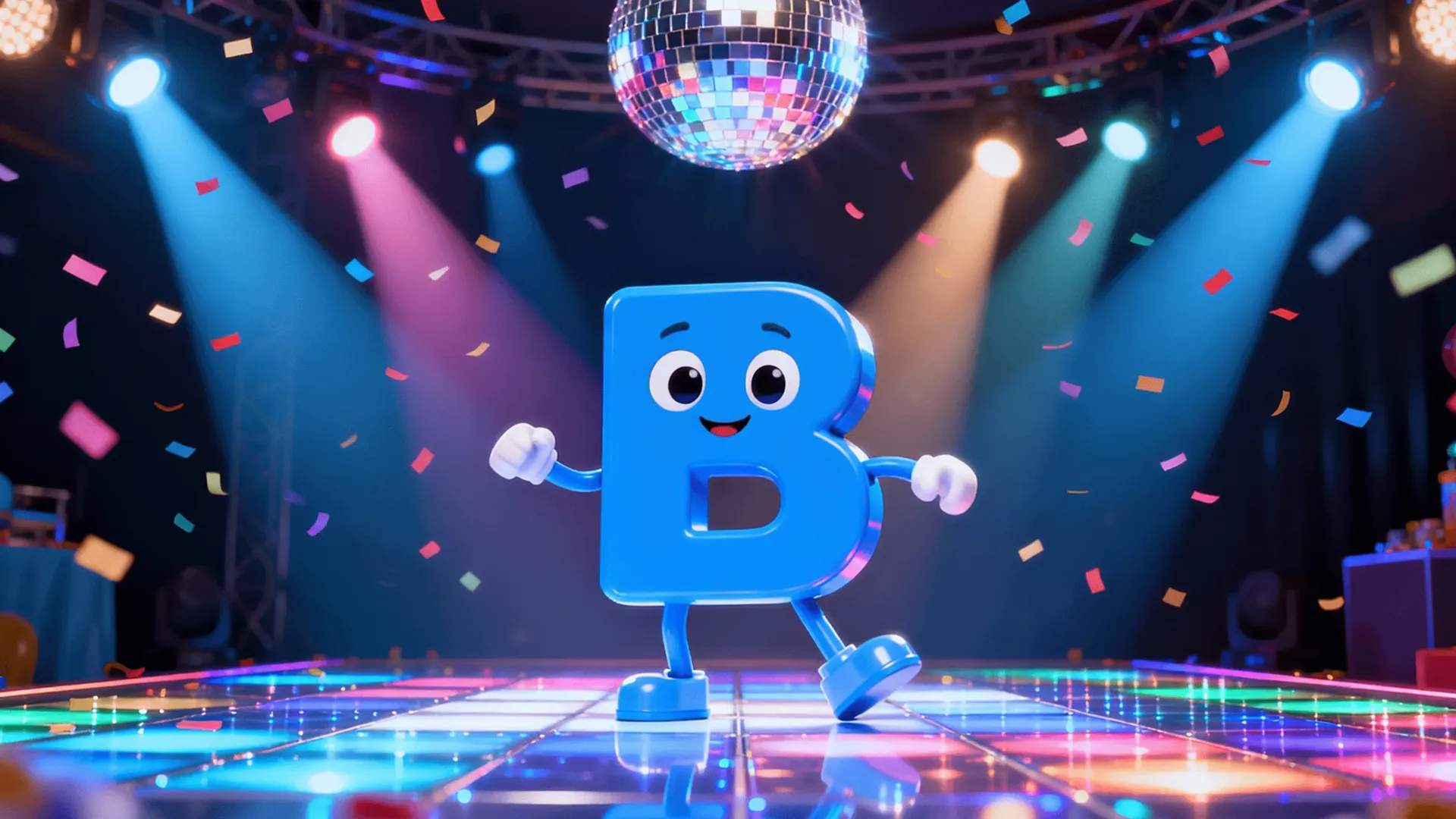 Learning English Alphabet: Letter B scene artwork