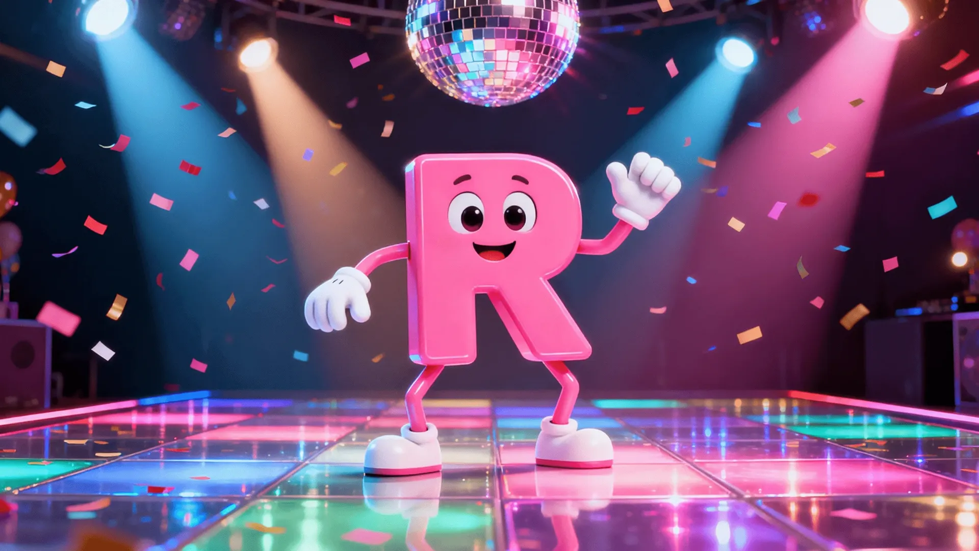 Learning English Alphabet: Letter R scene artwork