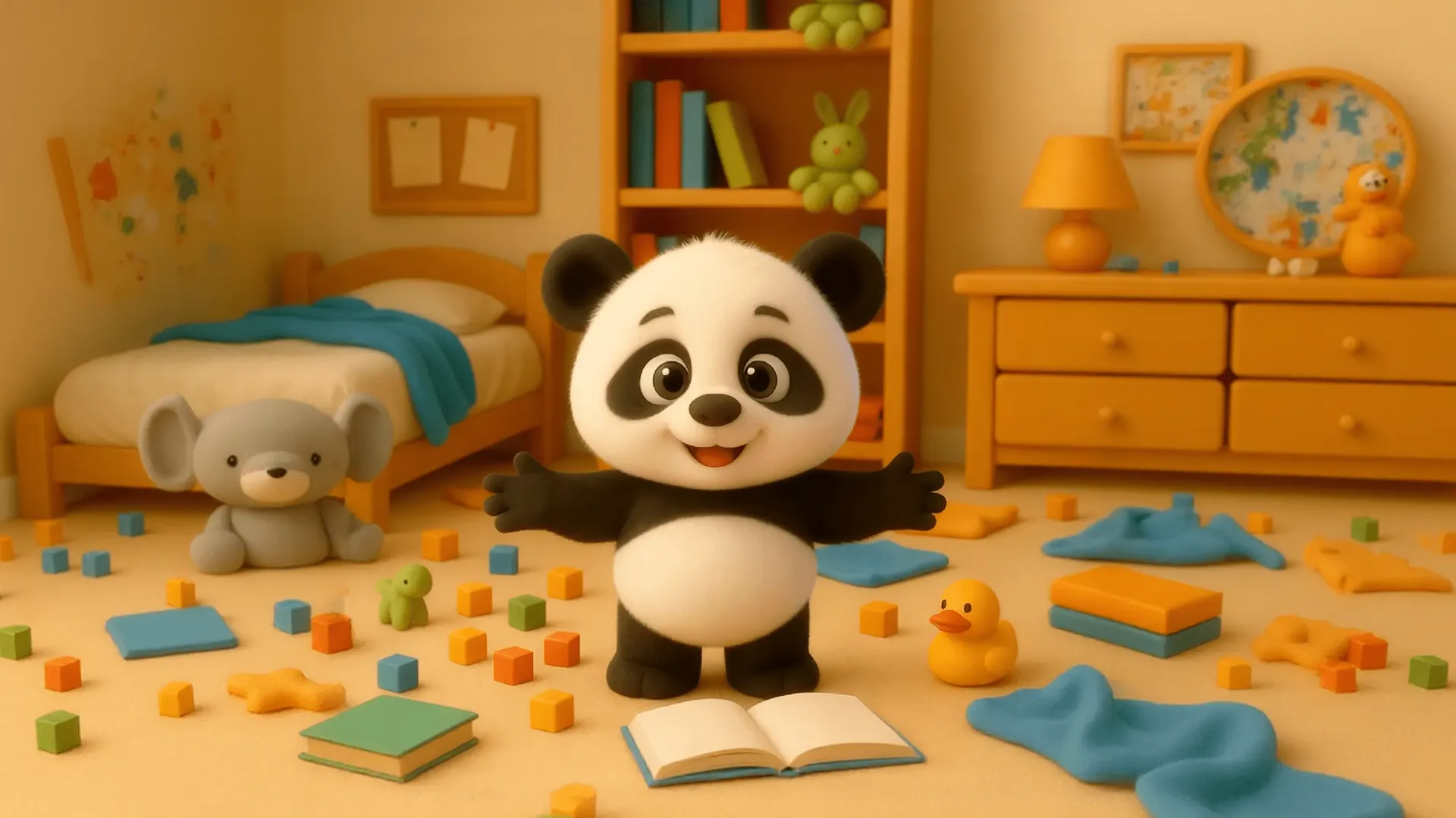 Story Time: Pando's messy room scene artwork