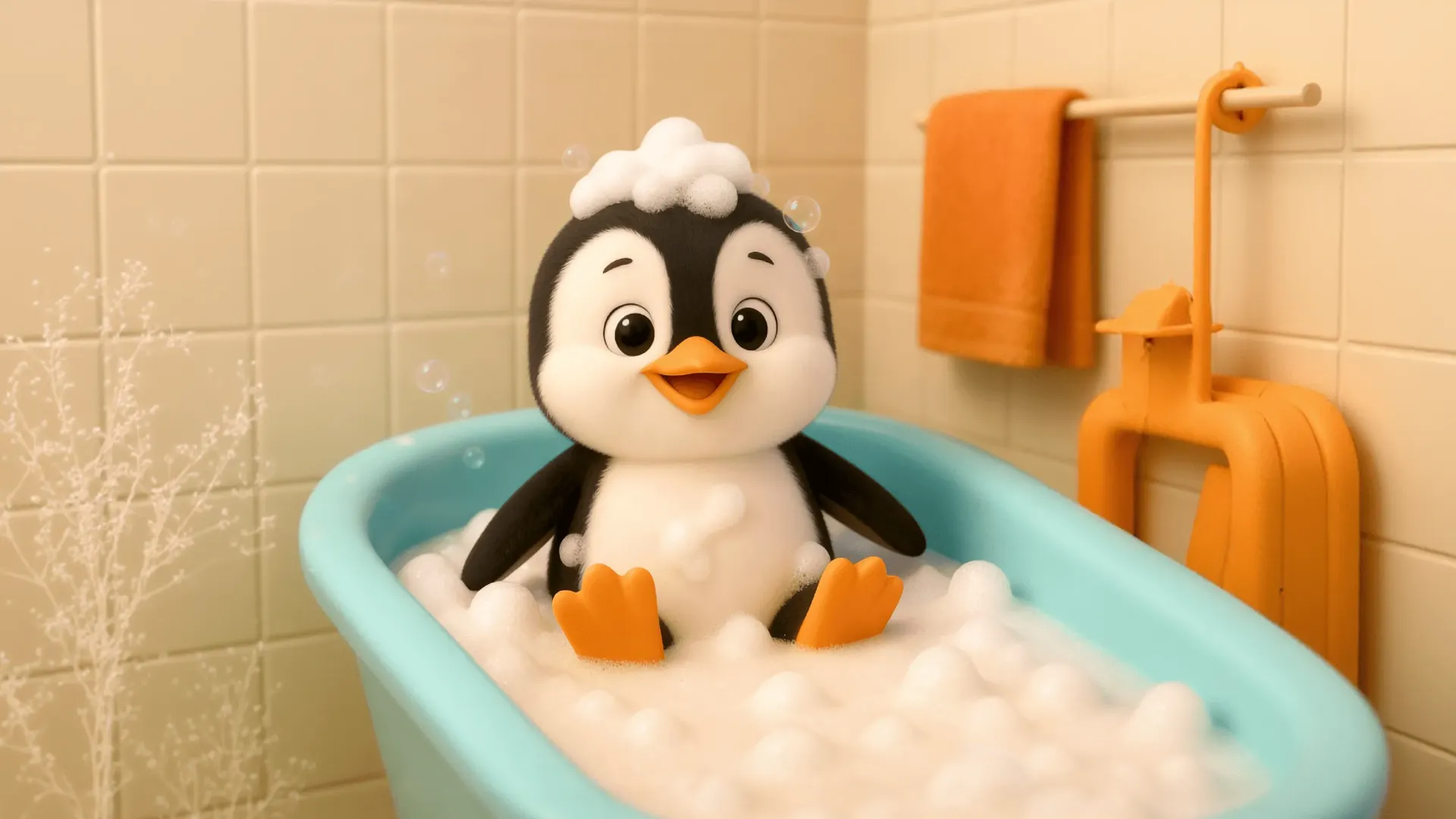 Story Time: Bibo the penguin scene artwork
