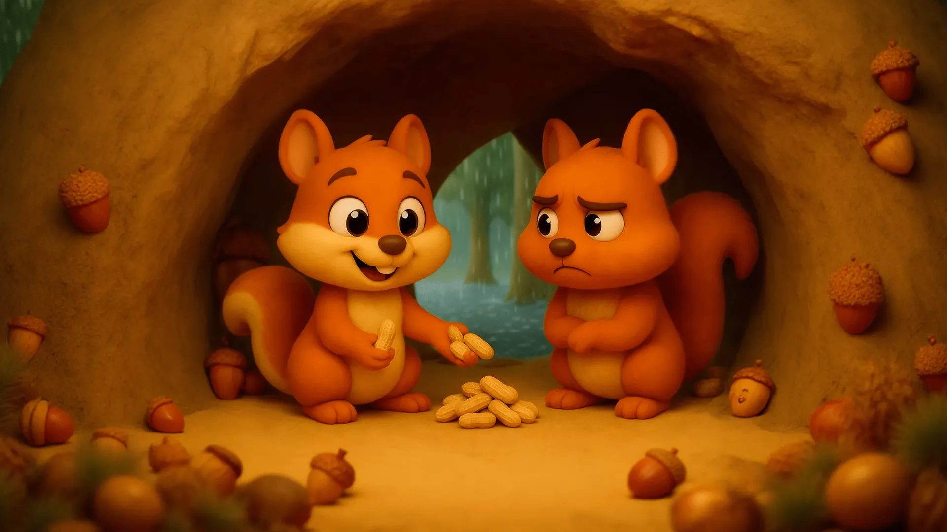 Story Time: Spike the jealous squirrel scene artwork