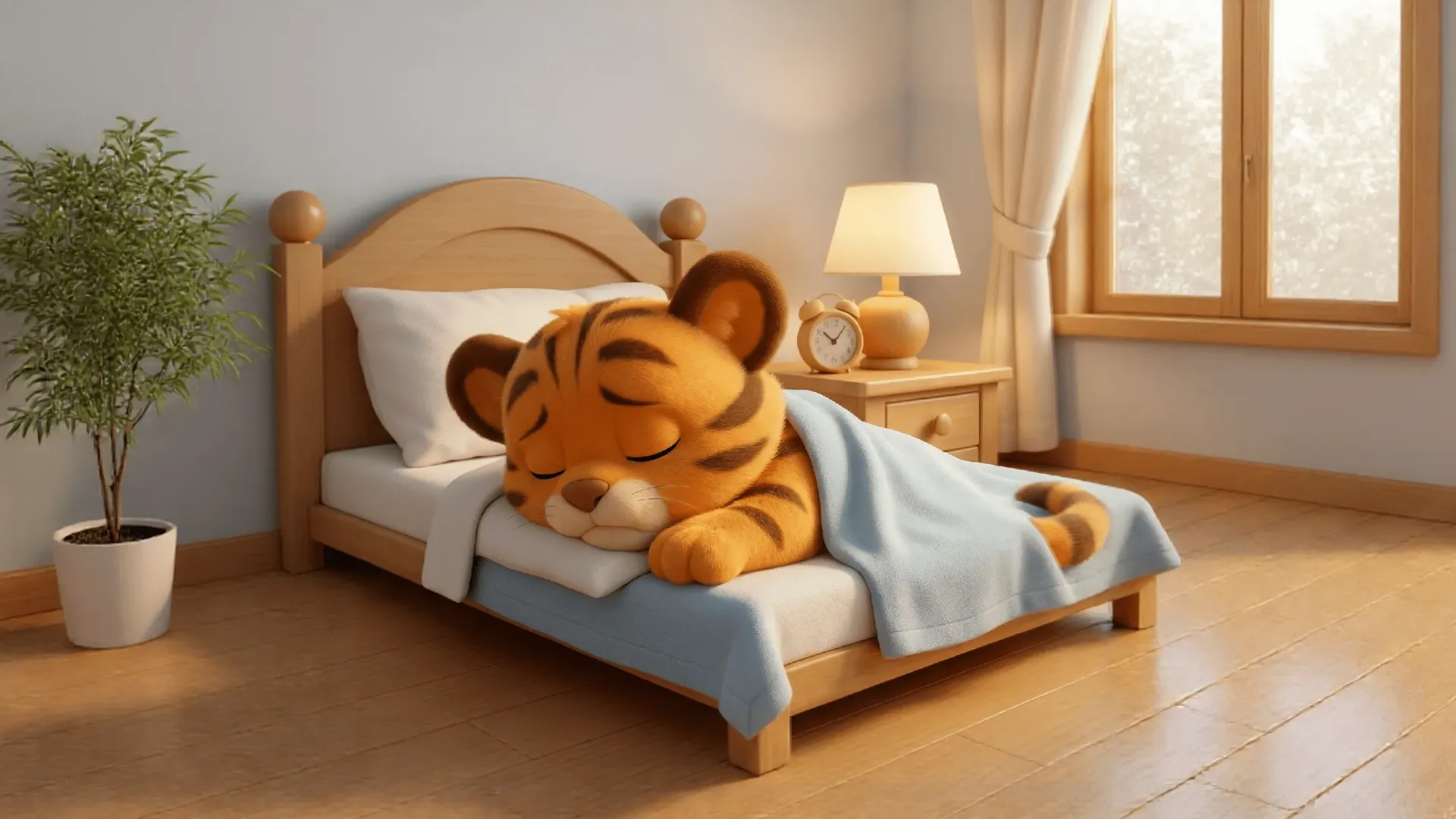 Story Time: Timo the sleepy Tiger scene artwork