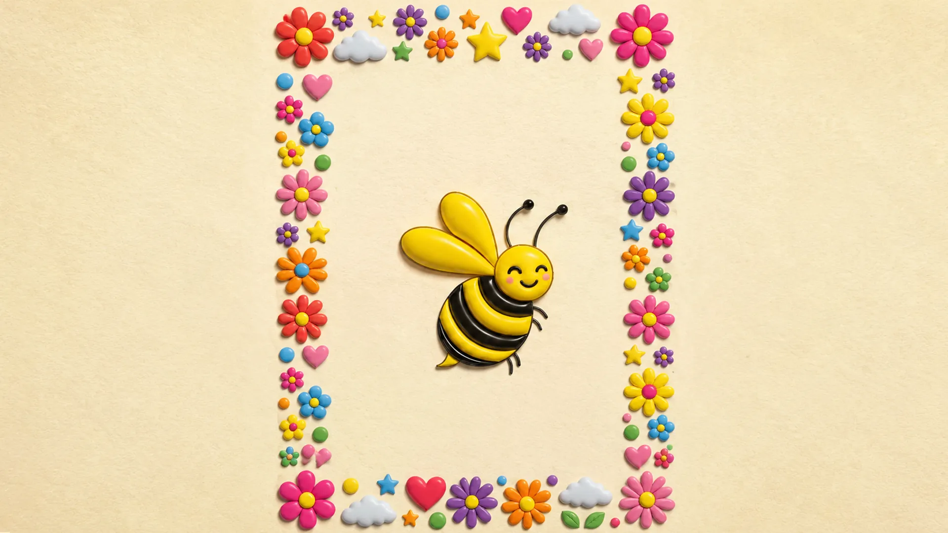 Lets draw: Busy bee scene artwork